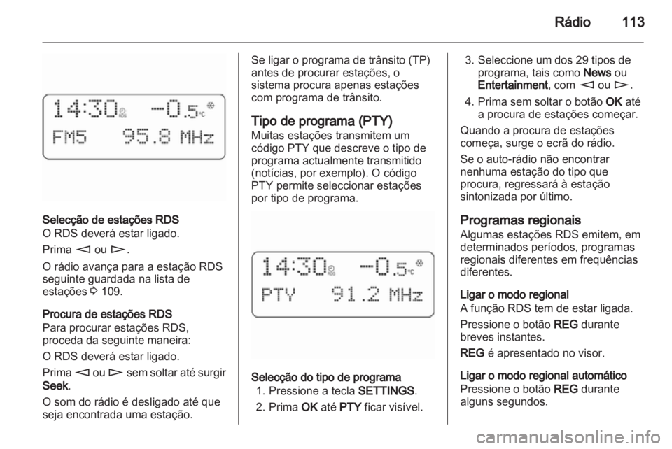 OPEL ANTARA 2012  Manual de Informação e Lazer (in Portugues) 