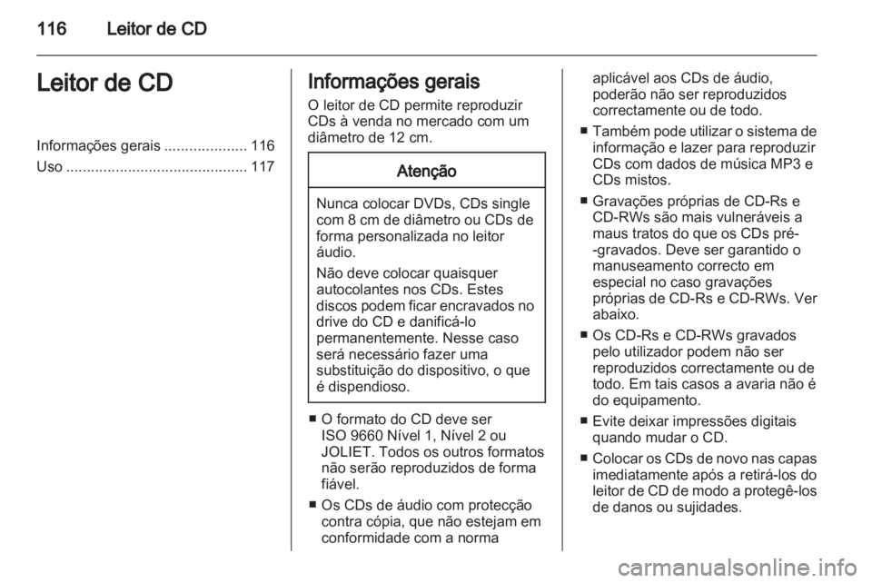 OPEL ANTARA 2012  Manual de Informação e Lazer (in Portugues) 