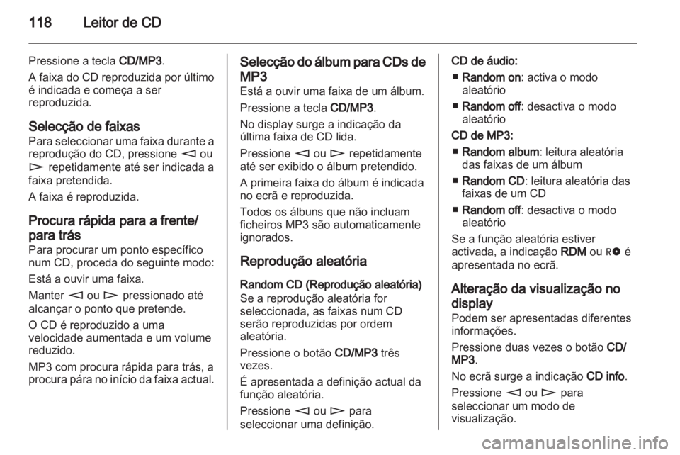 OPEL ANTARA 2012  Manual de Informação e Lazer (in Portugues) 