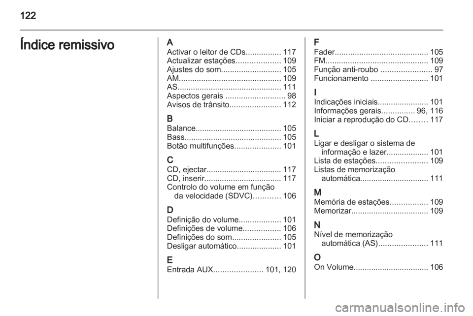 OPEL ANTARA 2012  Manual de Informação e Lazer (in Portugues) 