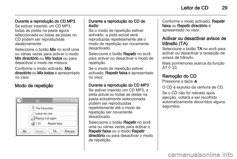 OPEL ANTARA 2012  Manual de Informação e Lazer (in Portugues) 