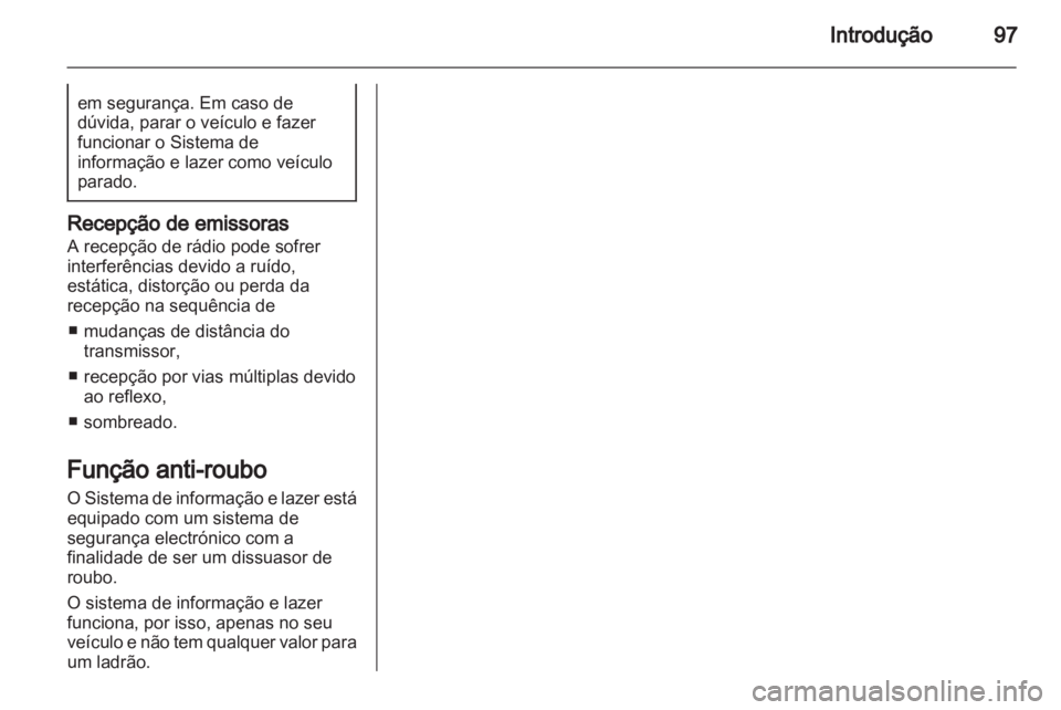 OPEL ANTARA 2012  Manual de Informação e Lazer (in Portugues) 