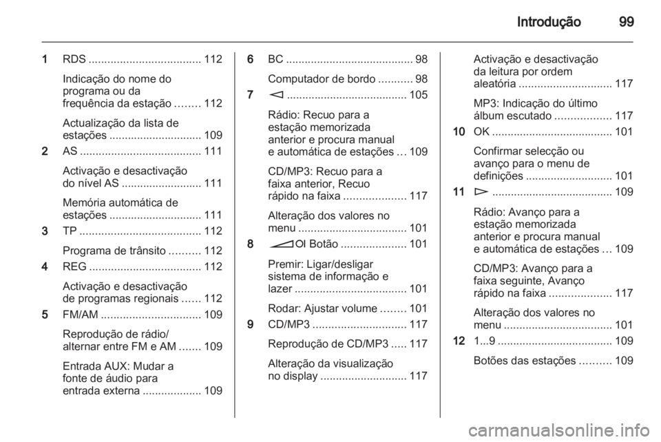 OPEL ANTARA 2012  Manual de Informação e Lazer (in Portugues) 