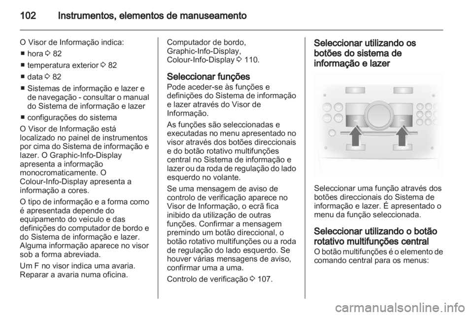OPEL ANTARA 2012.5  Manual de Instruções (in Portugues) 