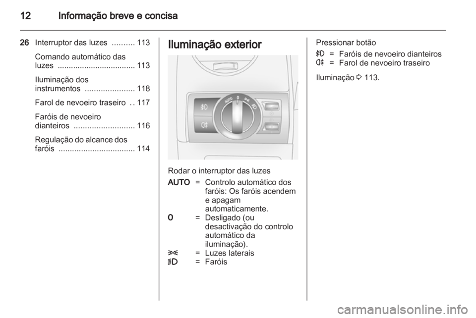 OPEL ANTARA 2012.5  Manual de Instruções (in Portugues) 