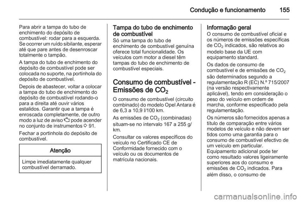 OPEL ANTARA 2012.5  Manual de Instruções (in Portugues) 