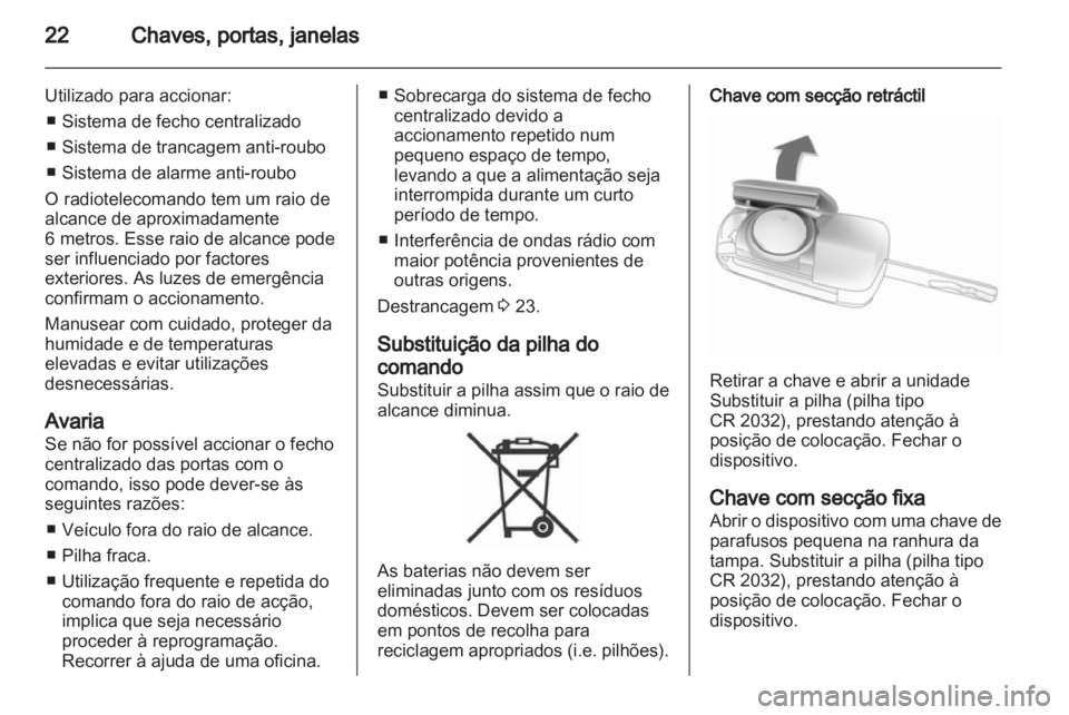OPEL ANTARA 2012.5  Manual de Instruções (in Portugues) 