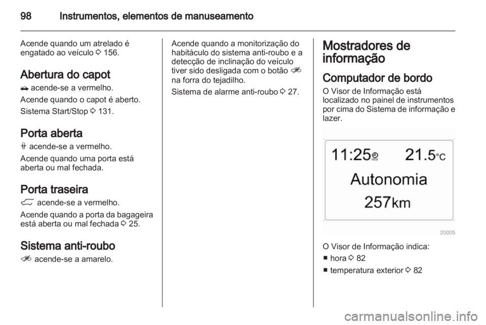 OPEL ANTARA 2012.5  Manual de Instruções (in Portugues) 