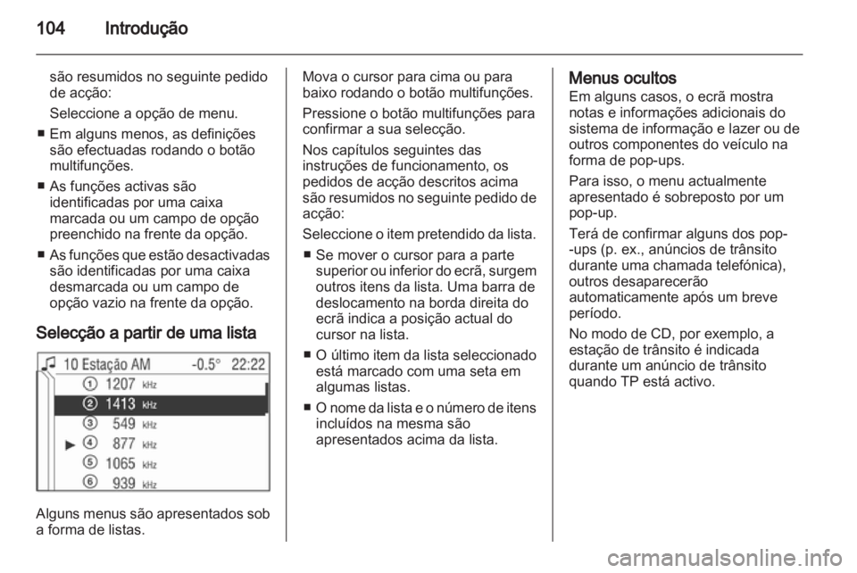 OPEL ANTARA 2013  Manual de Informação e Lazer (in Portugues) 
