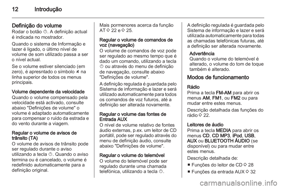 OPEL ANTARA 2013  Manual de Informação e Lazer (in Portugues) 