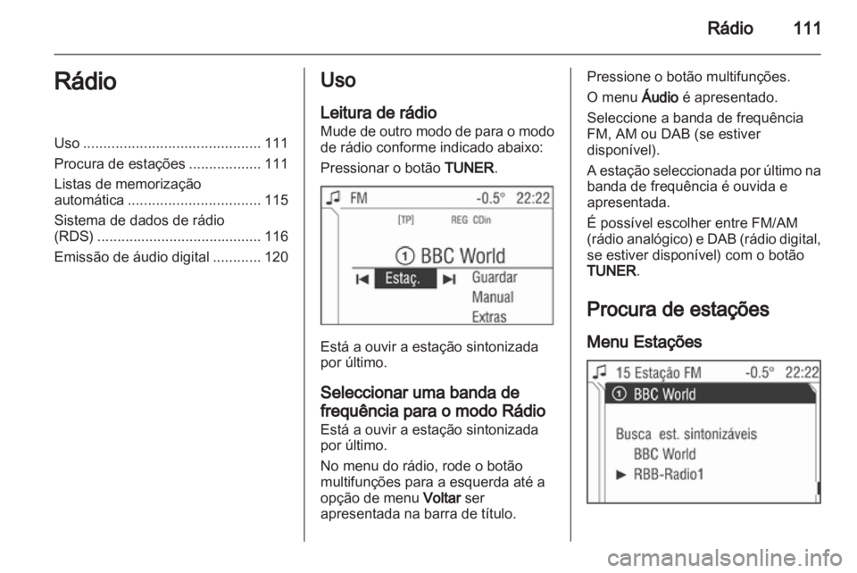 OPEL ANTARA 2013  Manual de Informação e Lazer (in Portugues) 