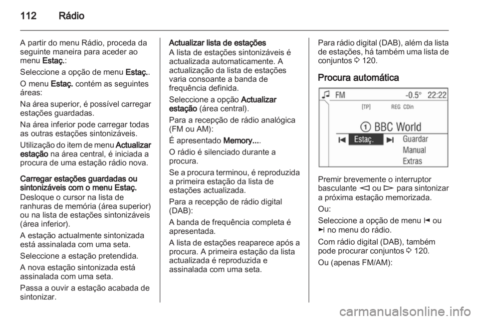 OPEL ANTARA 2013  Manual de Informação e Lazer (in Portugues) 