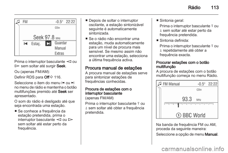 OPEL ANTARA 2013  Manual de Informação e Lazer (in Portugues) 