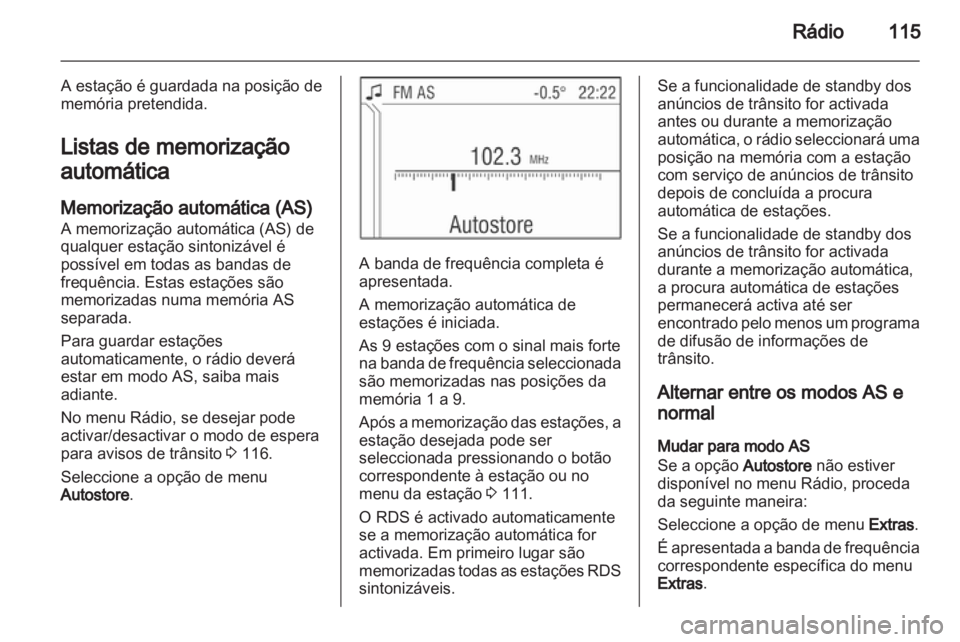 OPEL ANTARA 2013  Manual de Informação e Lazer (in Portugues) 