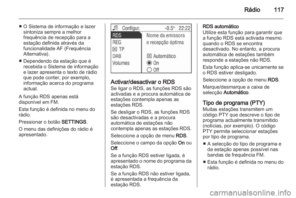 OPEL ANTARA 2013  Manual de Informação e Lazer (in Portugues) 