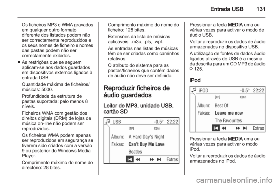 OPEL ANTARA 2013  Manual de Informação e Lazer (in Portugues) 
