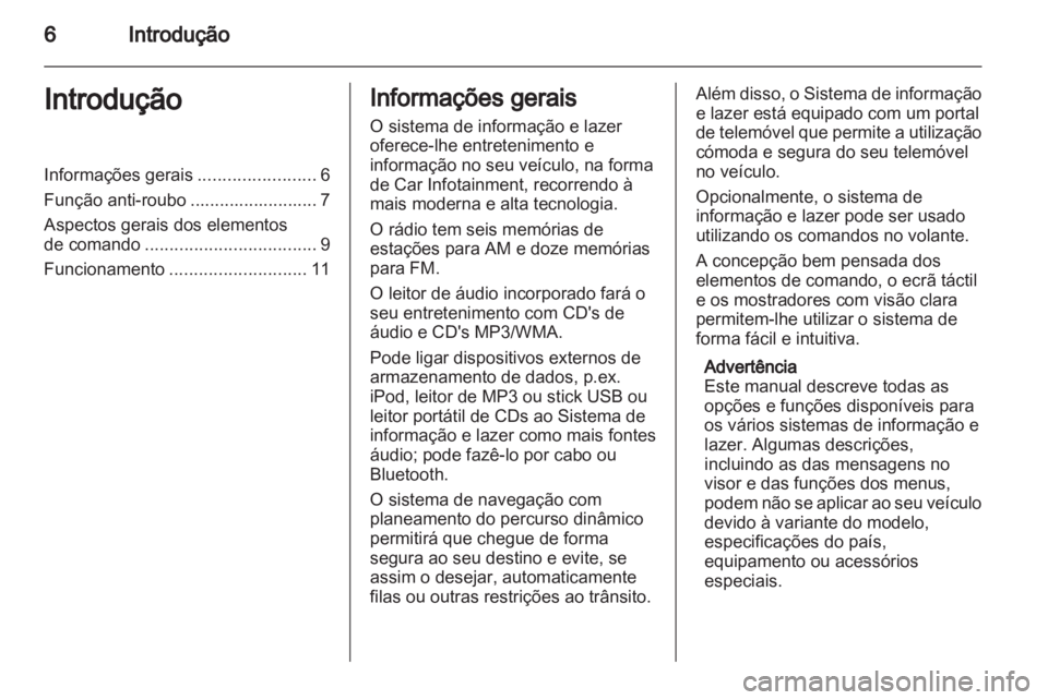 OPEL ANTARA 2013  Manual de Informação e Lazer (in Portugues) 
