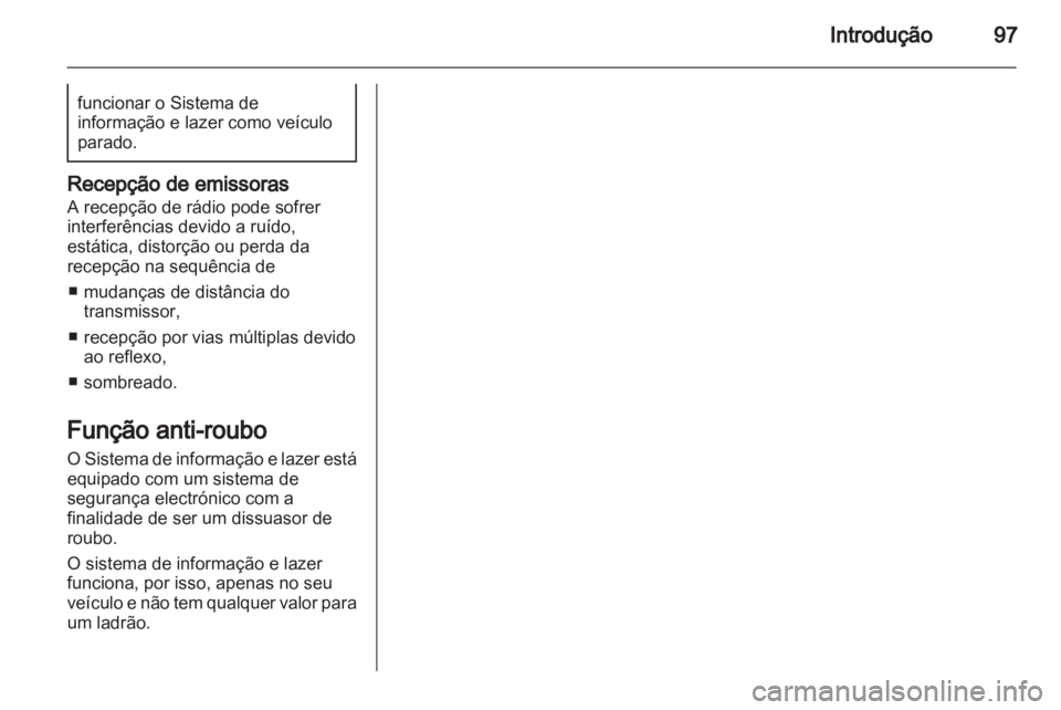 OPEL ANTARA 2013  Manual de Informação e Lazer (in Portugues) 
