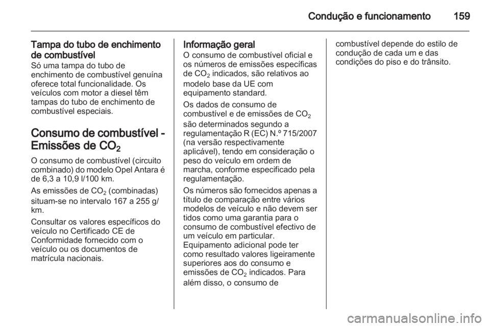 OPEL ANTARA 2013.5  Manual de Instruções (in Portugues) 