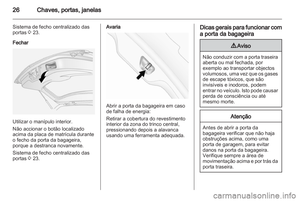OPEL ANTARA 2013.5  Manual de Instruções (in Portugues) 