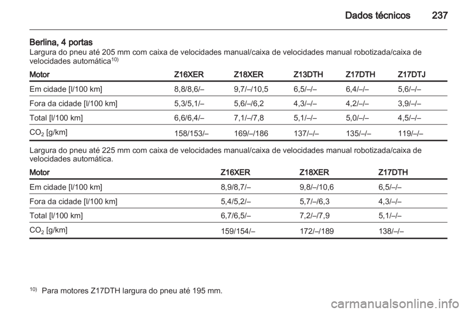 OPEL ASTRA H 2010.5  Manual de Instruções (in Portugues) 