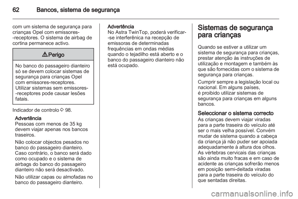 OPEL ASTRA H 2010.5  Manual de Instruções (in Portugues) 