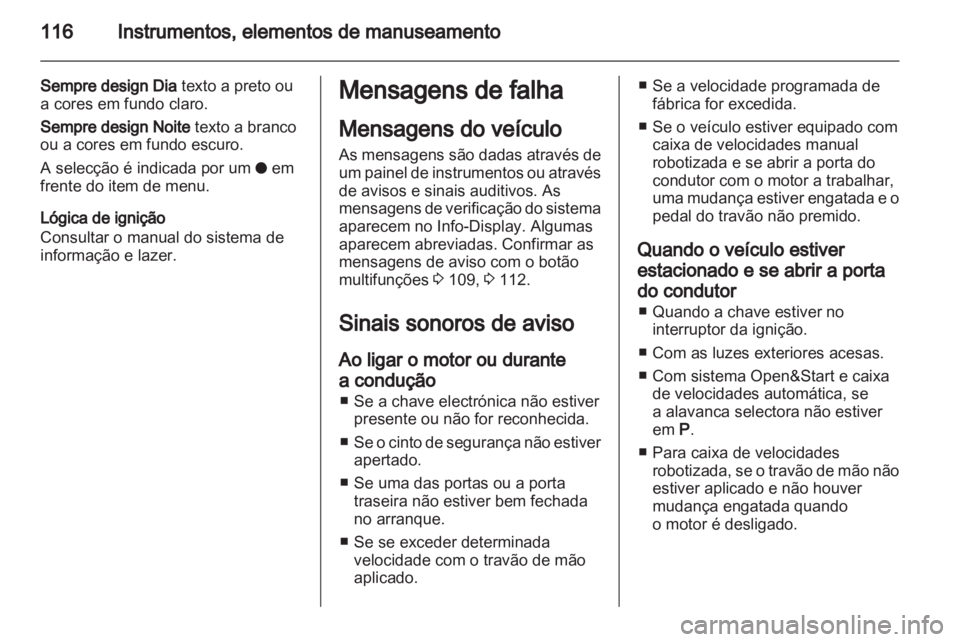 OPEL ASTRA H 2012  Manual de Instruções (in Portugues) 