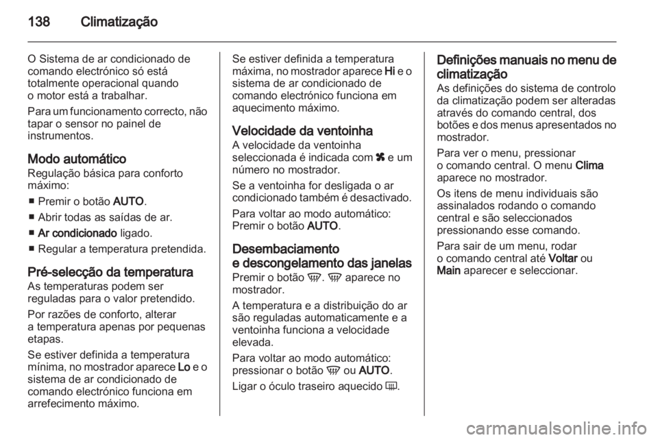 OPEL ASTRA H 2012  Manual de Instruções (in Portugues) 
