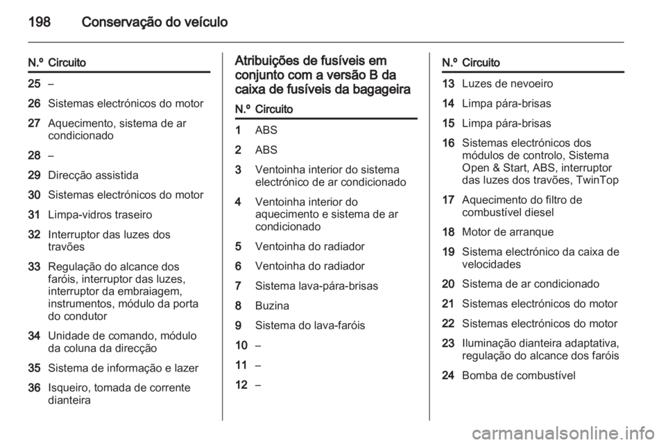 OPEL ASTRA H 2012  Manual de Instruções (in Portugues) 