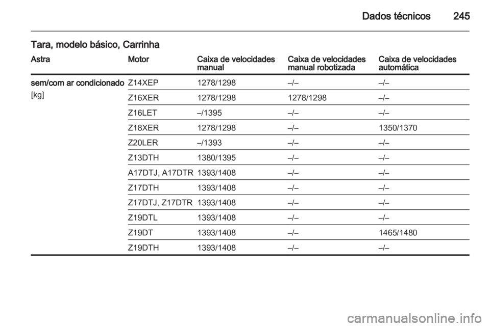 OPEL ASTRA H 2012  Manual de Instruções (in Portugues) 
