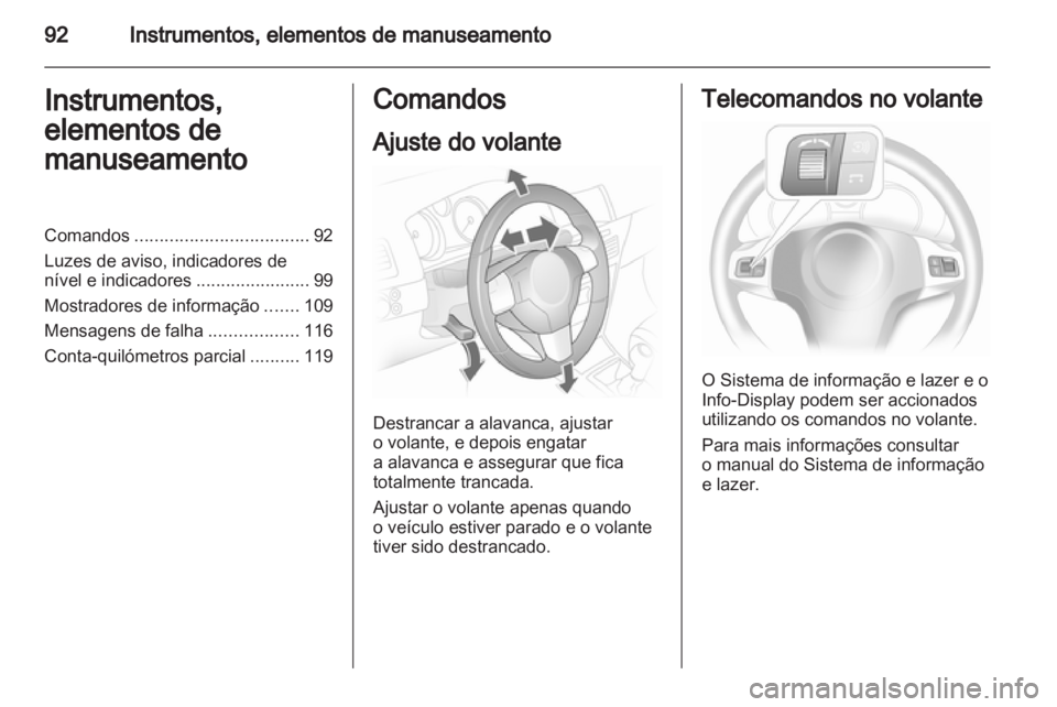 OPEL ASTRA H 2012  Manual de Instruções (in Portugues) 
