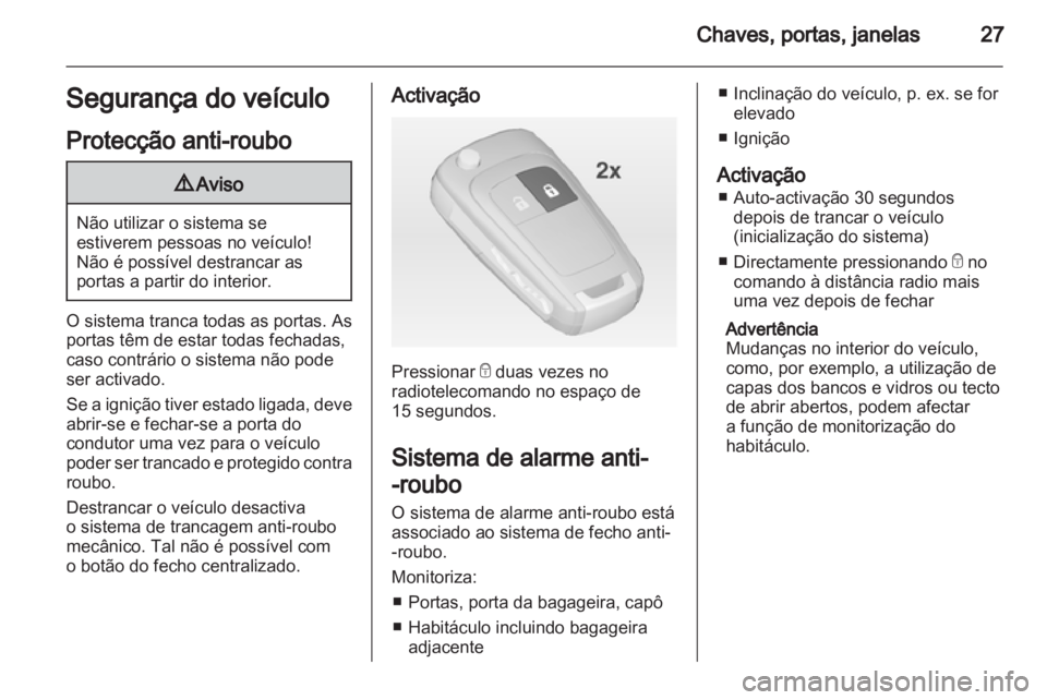 OPEL ASTRA J 2011  Manual de Instruções (in Portugues) 
