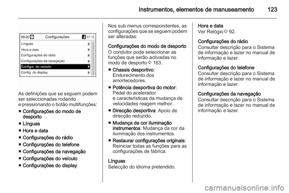 OPEL ASTRA J 2011.5  Manual de Instruções (in Portugues) 