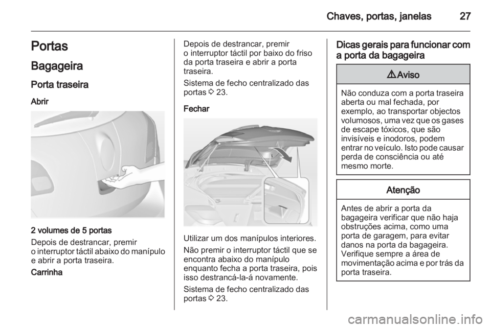 OPEL ASTRA J 2011.5  Manual de Instruções (in Portugues) 