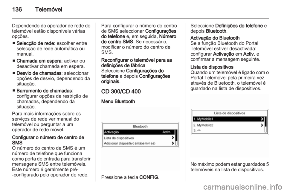 OPEL ASTRA J 2012  Manual de Informação e Lazer (in Portugues) 