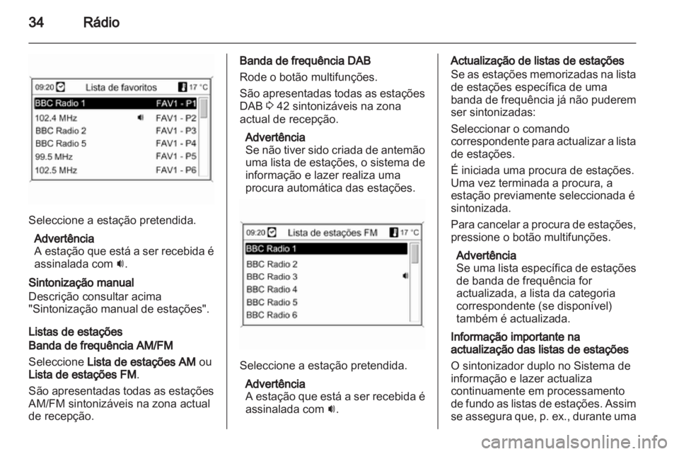 OPEL ASTRA J 2012  Manual de Informação e Lazer (in Portugues) 