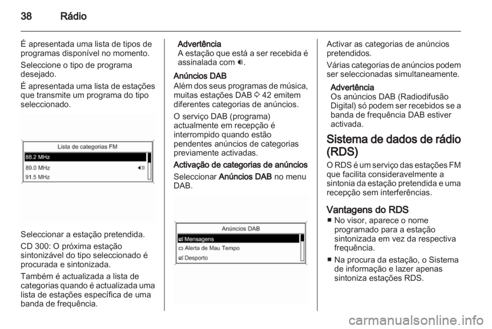 OPEL ASTRA J 2012  Manual de Informação e Lazer (in Portugues) 