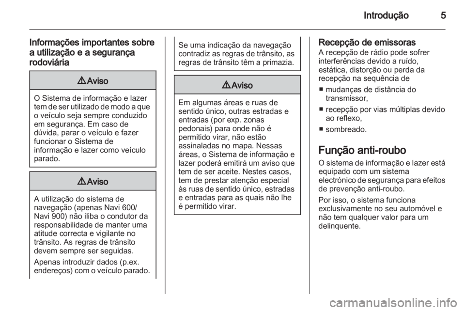 OPEL ASTRA J 2012  Manual de Informação e Lazer (in Portugues) 