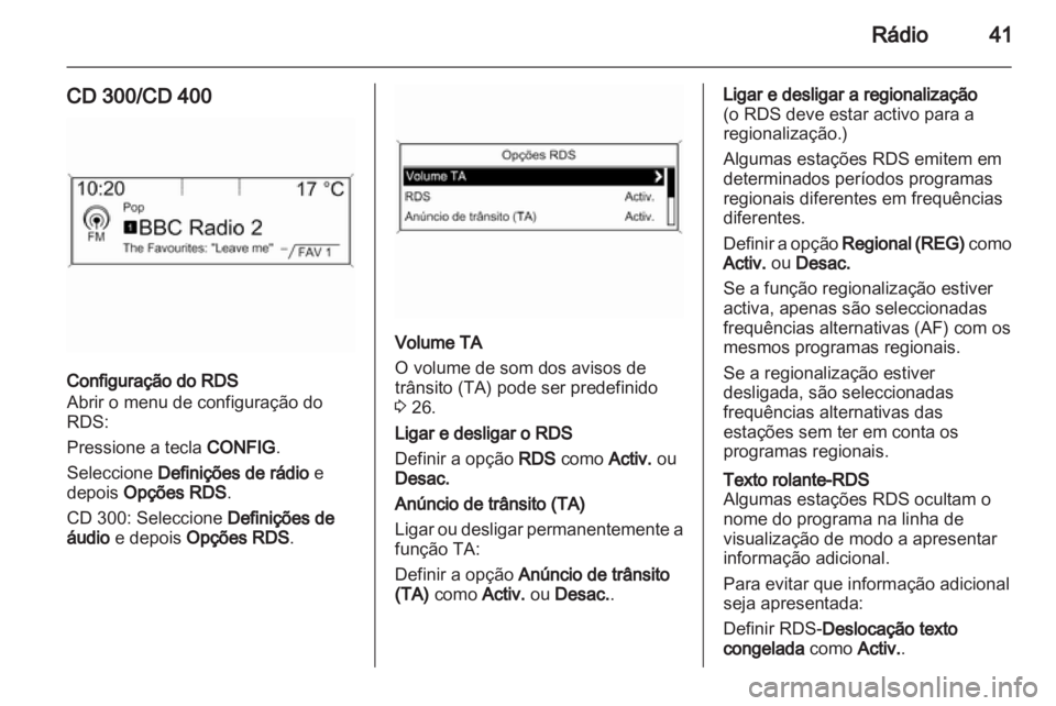 OPEL ASTRA J 2012  Manual de Informação e Lazer (in Portugues) 