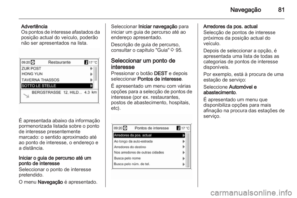 OPEL ASTRA J 2012  Manual de Informação e Lazer (in Portugues) 