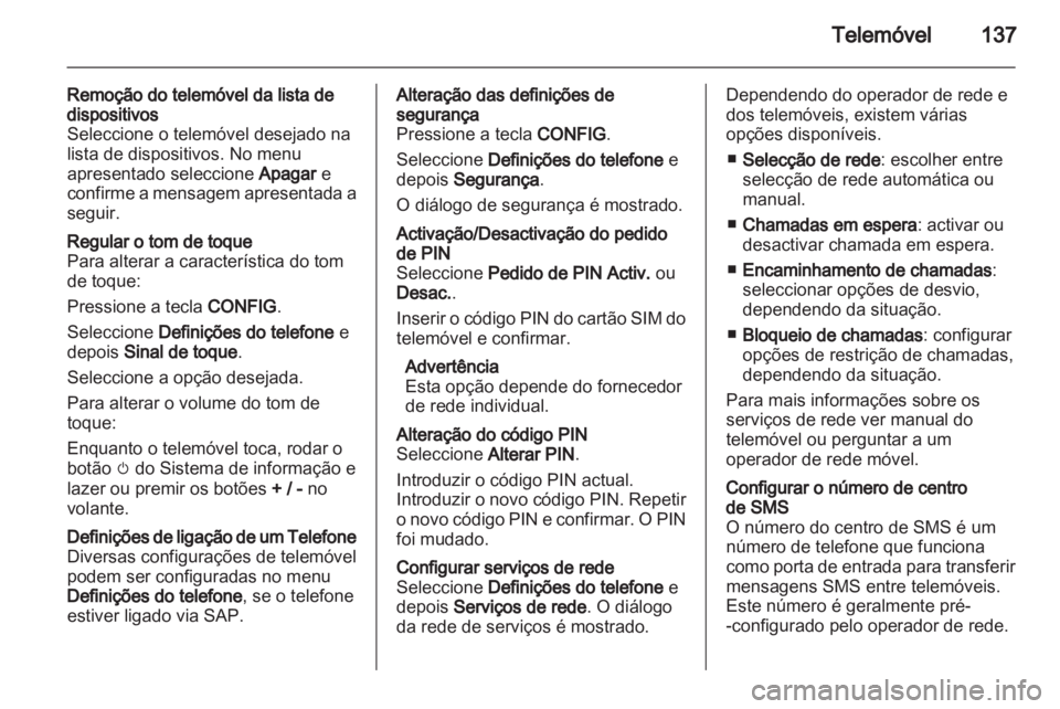 OPEL ASTRA J 2013  Manual de Informação e Lazer (in Portugues) 