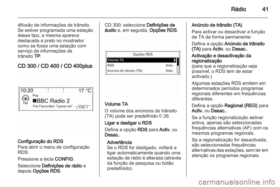 OPEL ASTRA J 2013  Manual de Informação e Lazer (in Portugues) 