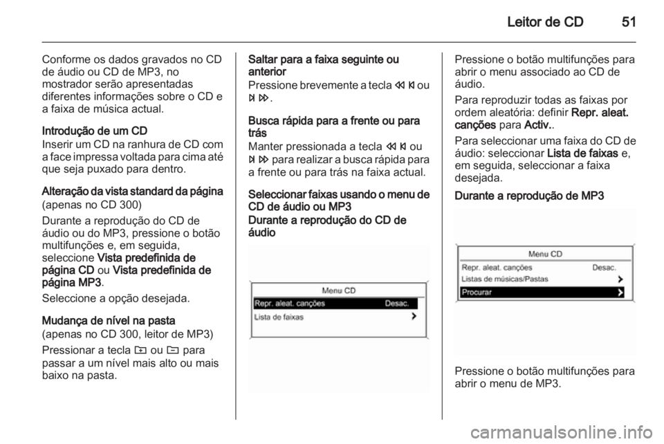 OPEL ASTRA J 2013  Manual de Informação e Lazer (in Portugues) 