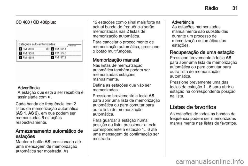 OPEL ASTRA J 2013.5  Manual de Informação e Lazer (in Portugues) 