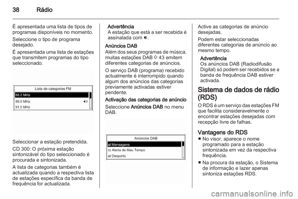 OPEL ASTRA J 2013.5  Manual de Informação e Lazer (in Portugues) 