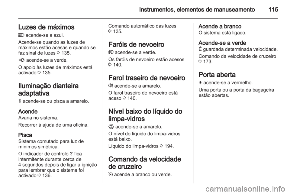 OPEL ASTRA J HB5 & ST 2012  Manual de Instruções (in Portugues) 