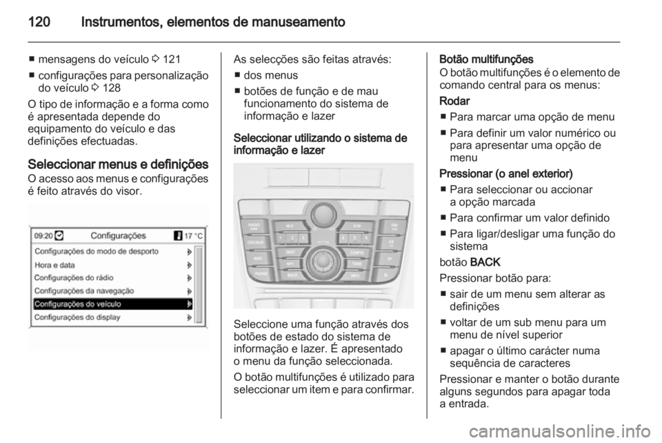 OPEL ASTRA J HB5 & ST 2012  Manual de Instruções (in Portugues) 