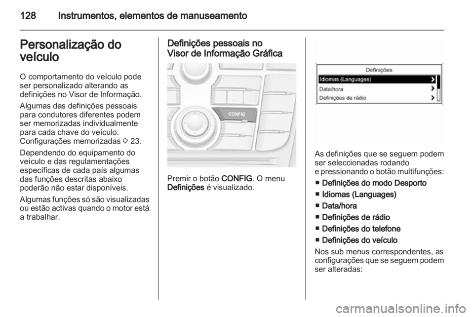 OPEL ASTRA J HB5 & ST 2012  Manual de Instruções (in Portugues) 