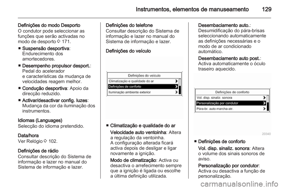 OPEL ASTRA J HB5 & ST 2012  Manual de Instruções (in Portugues) 