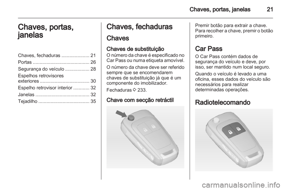 OPEL ASTRA J HB5 & ST 2012  Manual de Instruções (in Portugues) 
